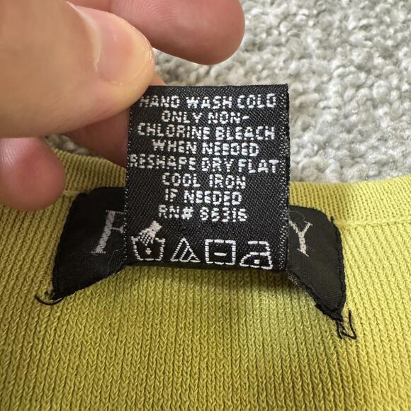 Finity Sweater Womens Large Green Grid Knit Tank Glitter Librariancore Stretch - Picture 6 of 7